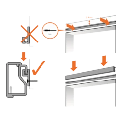 Vliegengordijn Banen - Wit/Zwart/Zilver - 90 X 210cm - Sun-Arts -Huis Verkoop bevestiging vliegengordijn 6