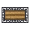 HAMAT Impala Brush Rectangle Kokosmat - 75x45cm - Naturel/Zwart - Deurmat -Huis Verkoop impala brush rectangle kokosmat 75x45cm naturel zwart deurmat 1