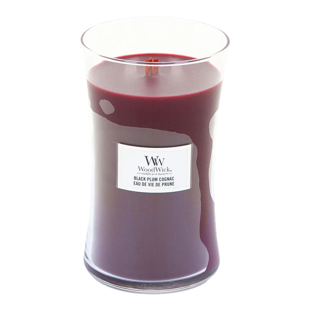 Woodwick Black Plum Cognac Large Candle - Geurkaars 4 Woodwick Black Plum Cognac Large Candle - Geurkaars - Afbeelding 2