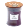 Woodwick Black Plum Cognac Medium Candle - Geurkaars -Huis Verkoop woodwick black plum cognac medium geurskaars 1 5