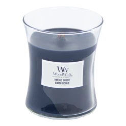Woodwick Indigo Suede Medium Candle -Huis Verkoop woodwick indigo suede medium candle 2