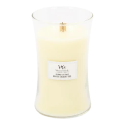 Woodwick Island Coconut Large Candle - Geurkaars -Huis Verkoop woodwick island coconut large candle geurskaars 2 3