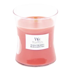 Woodwick Melon & Pink Quartz Mini Candle - Geurkaars -Huis Verkoop woodwick melon pink quartz mini candle geurskaars 2 3