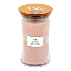 Woodwick Vanilla & Sea Salt Large Candle - Geurkaars