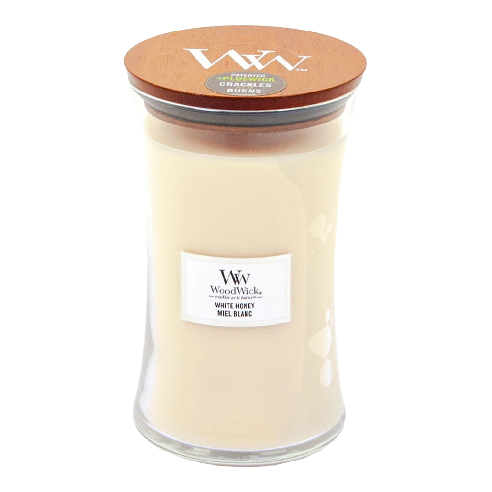Woodwick White Honey Large Candle - Geurkaars 3 Woodwick White Honey Large Candle - Geurkaars